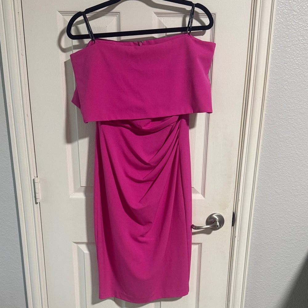 Vince Camuto Strapless Fuchsia Dress